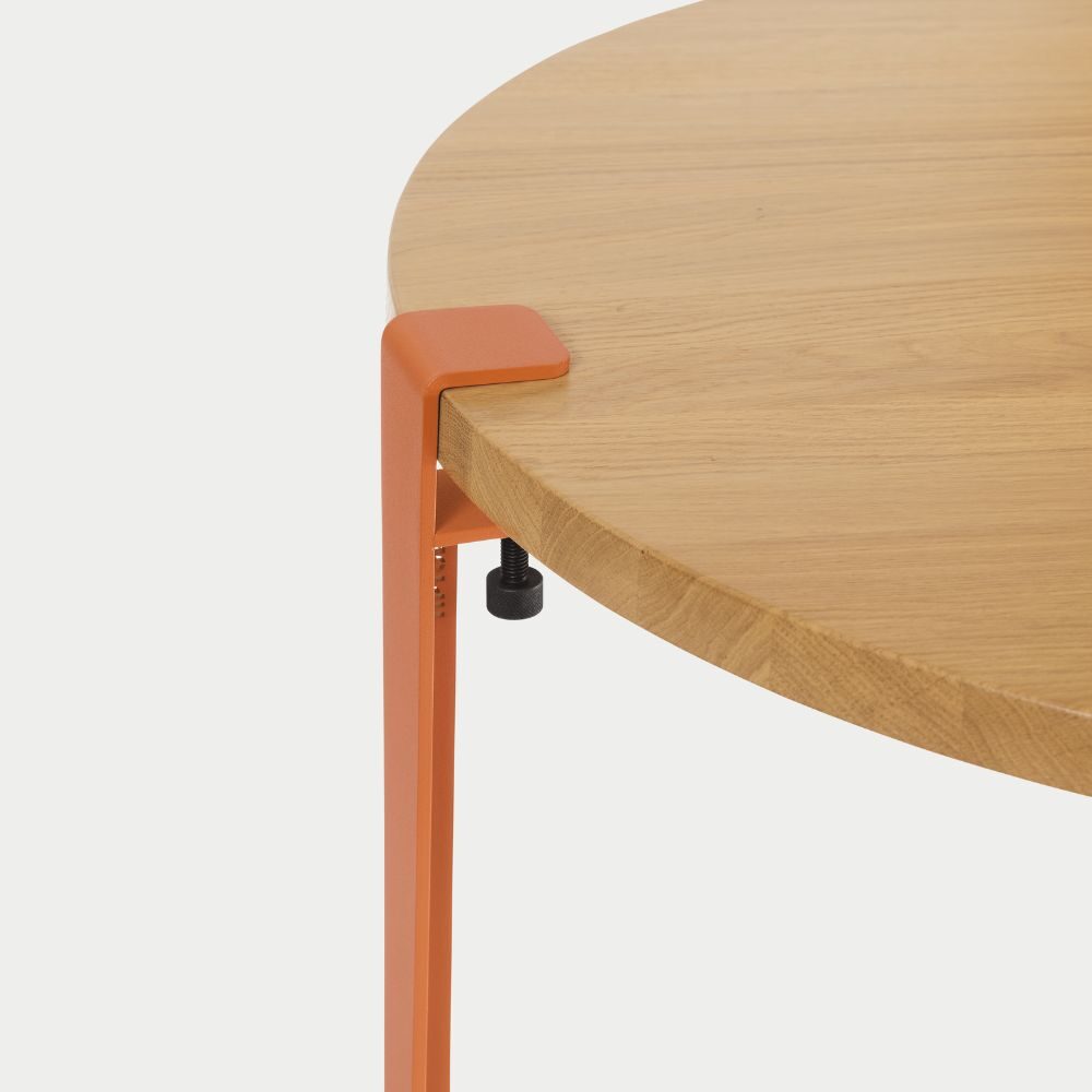 Pied de table basse - 43 cm – Rouge Tangerine