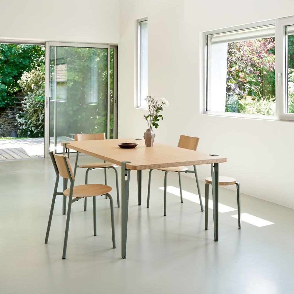 Pied de table et bureau - 75 cm – Gris Eucalyptus
