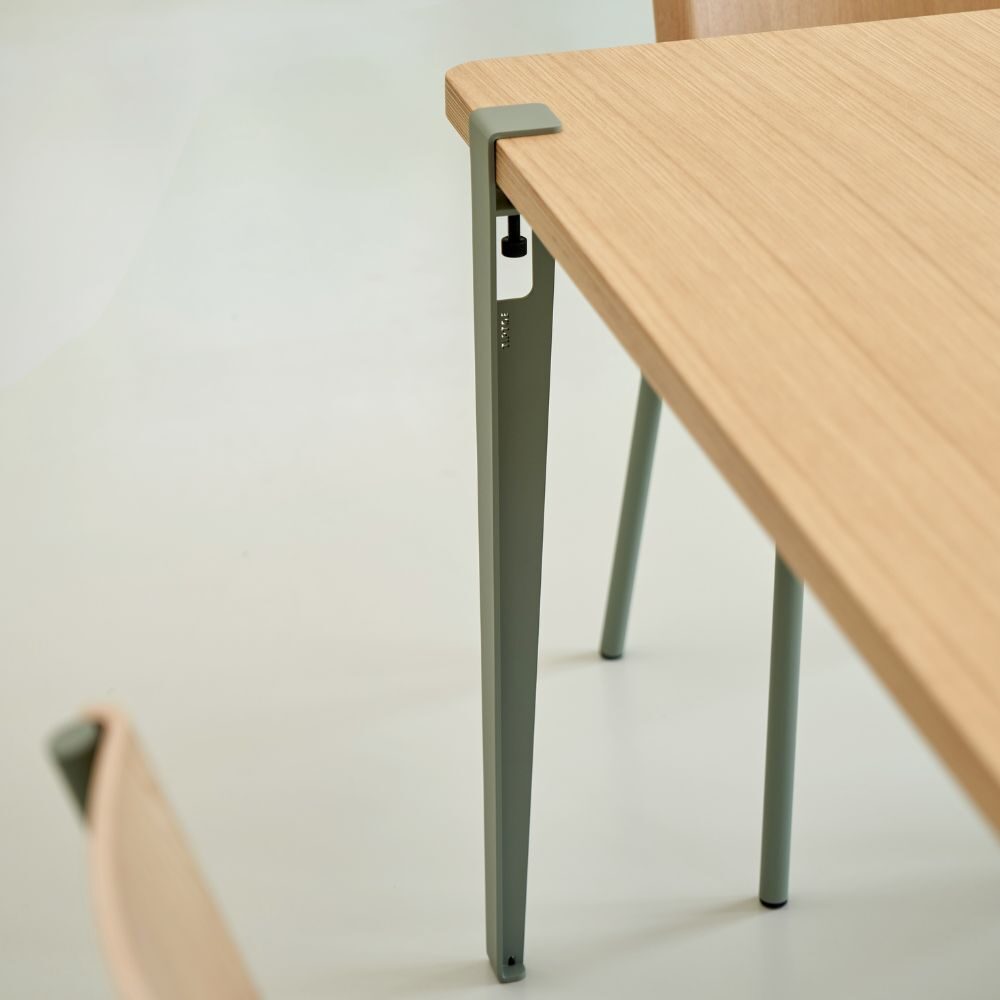 Pied de table et bureau - 75 cm – Gris Eucalyptus