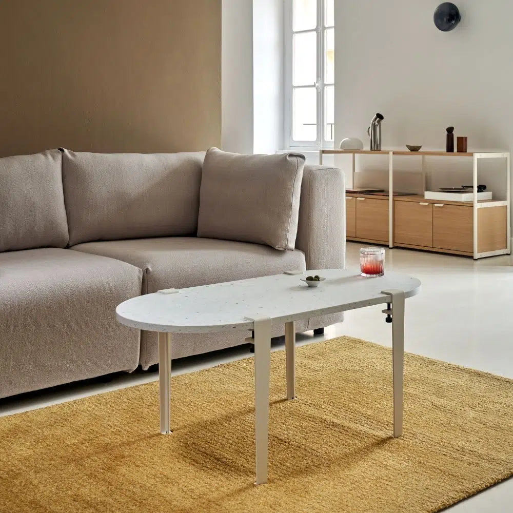 Pied de table basse - 43 cm – Blanc Crème