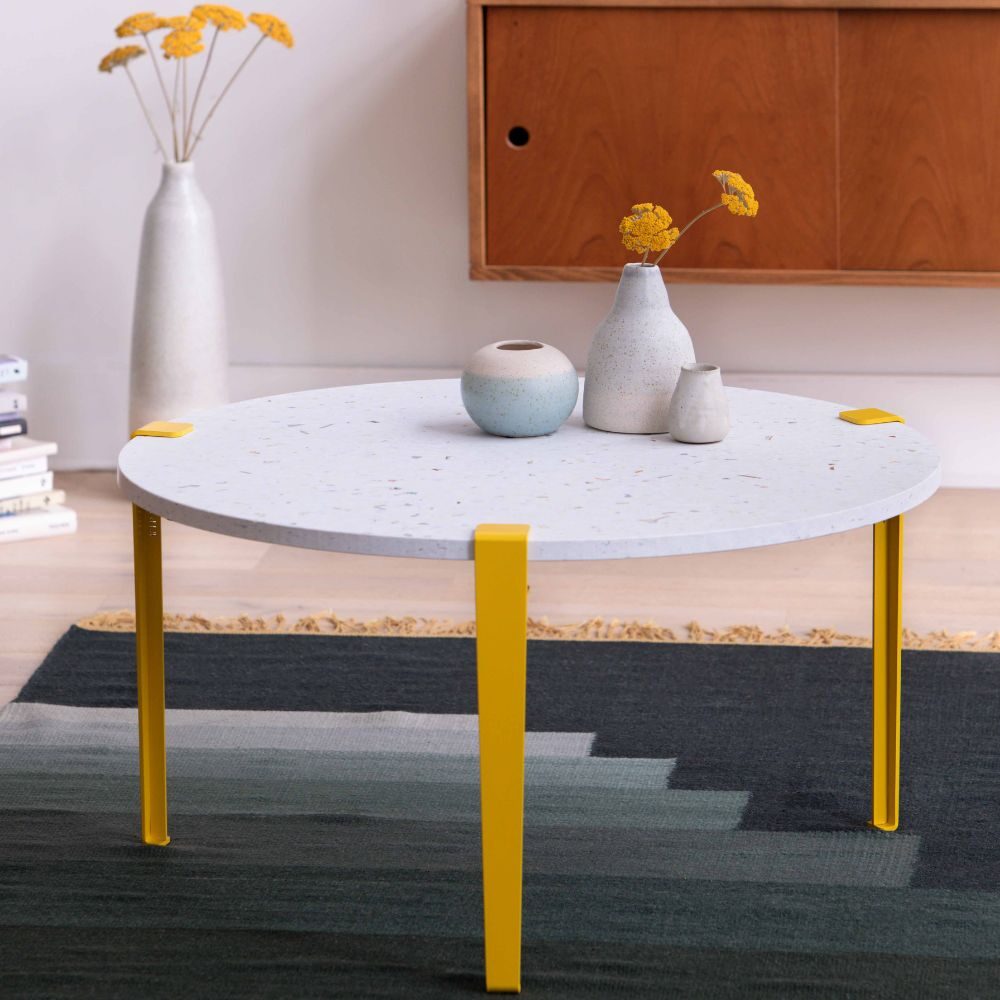 Pied de table basse - 43 cm – Jaune Brioche