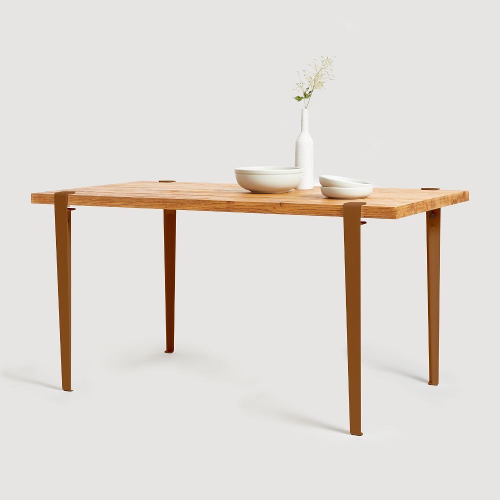 Pied de table et bureau - 75 cm – Rouge Tangerine
