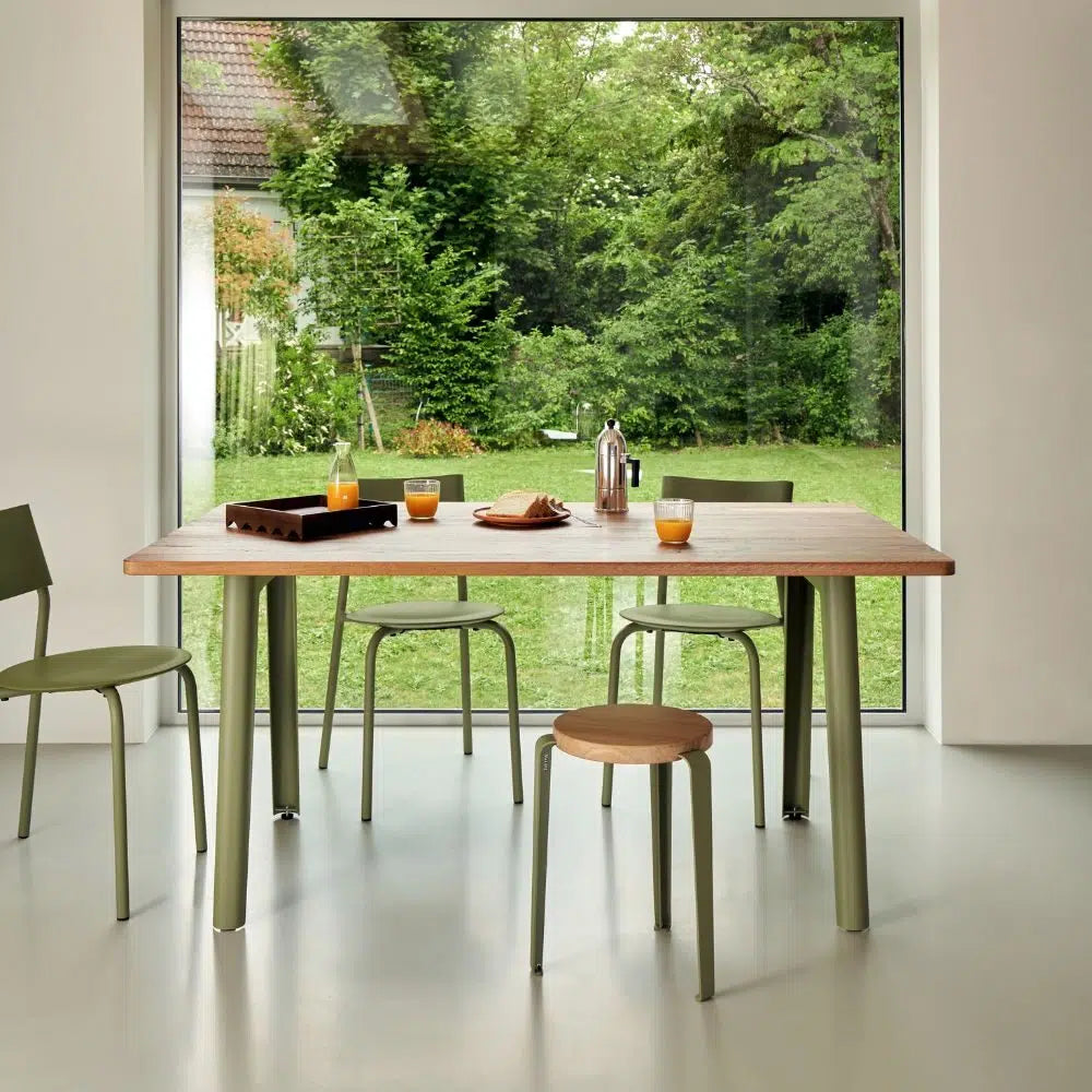 Tabouret LOU chêne- Gris Eucalyptus