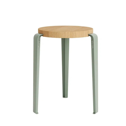 Tabouret LOU chêne- Gris Eucalyptus