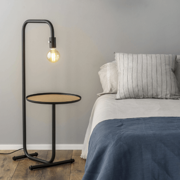 Lampe de chevet avec tablette